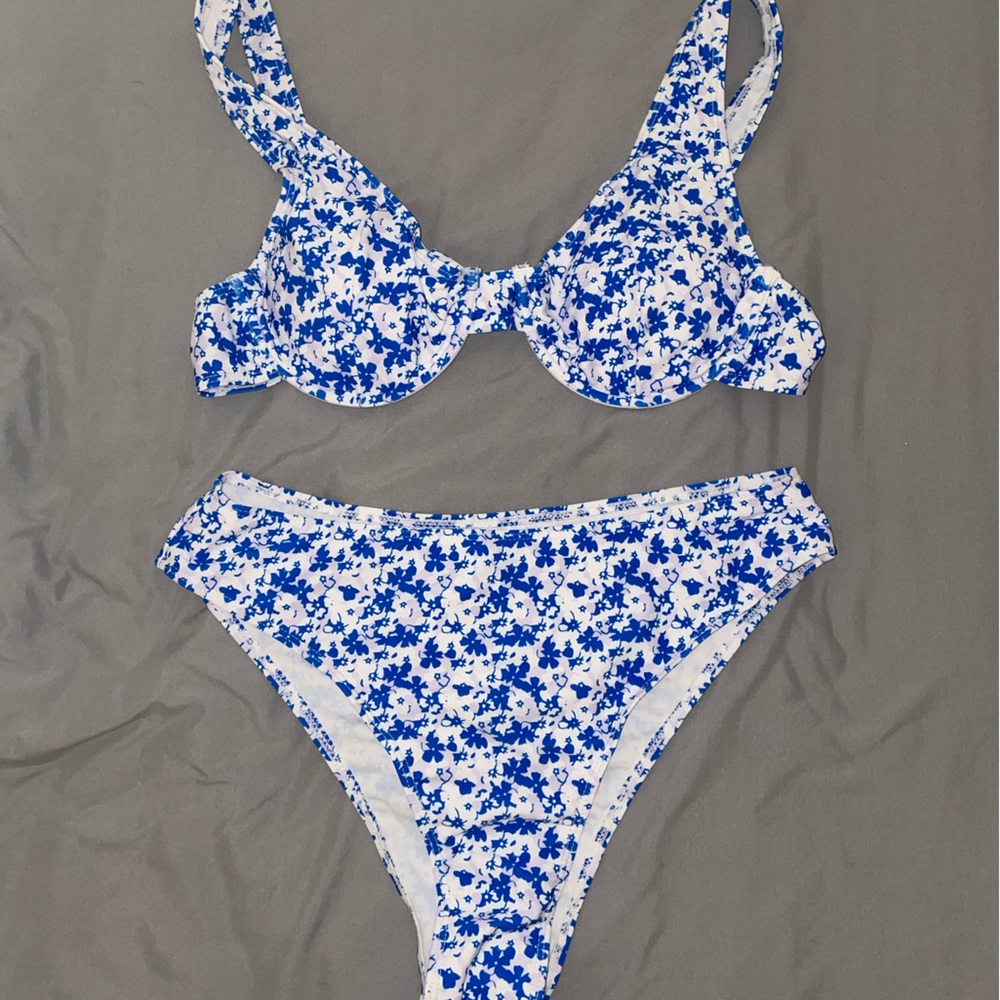 NWOT Shein High Waisted Floral Bikini